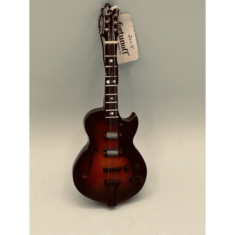 Vintage Miniature Sunburst Electric Guitar Christmas Ornament